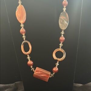 Elegant Orange Beaded Necklace